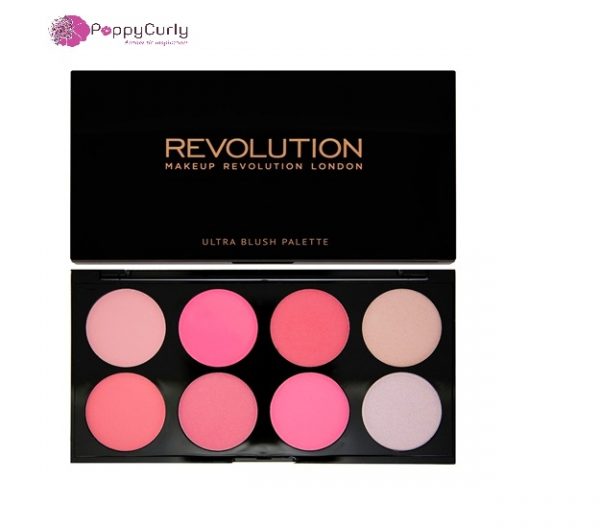 Revolution Blush & Contour Palette All about Pink de Makeup Revolution est une palette de 8 nuances de fards à joues, leur crème facile à appliquer et pigmentation superbe rendent la palette la plus convenable pour tous les occasions.
