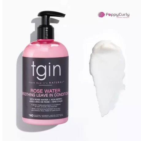 Rose Water Smoothing TGIN Leave-In Conditioner - Exclusivement disponible à Casablanca chez Poppycurly.ma
