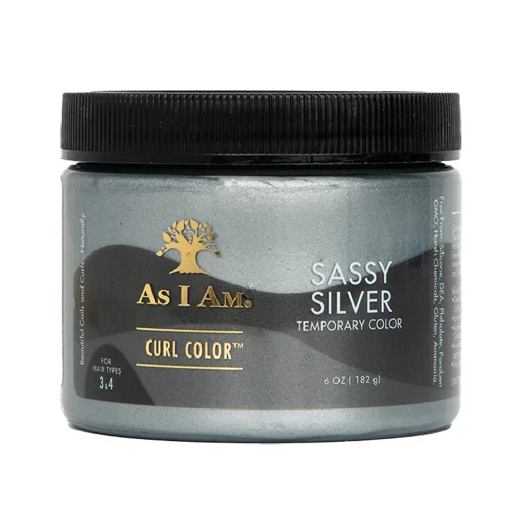 Résultat du Curl Color Sassy Silver sur cheveux bouclés