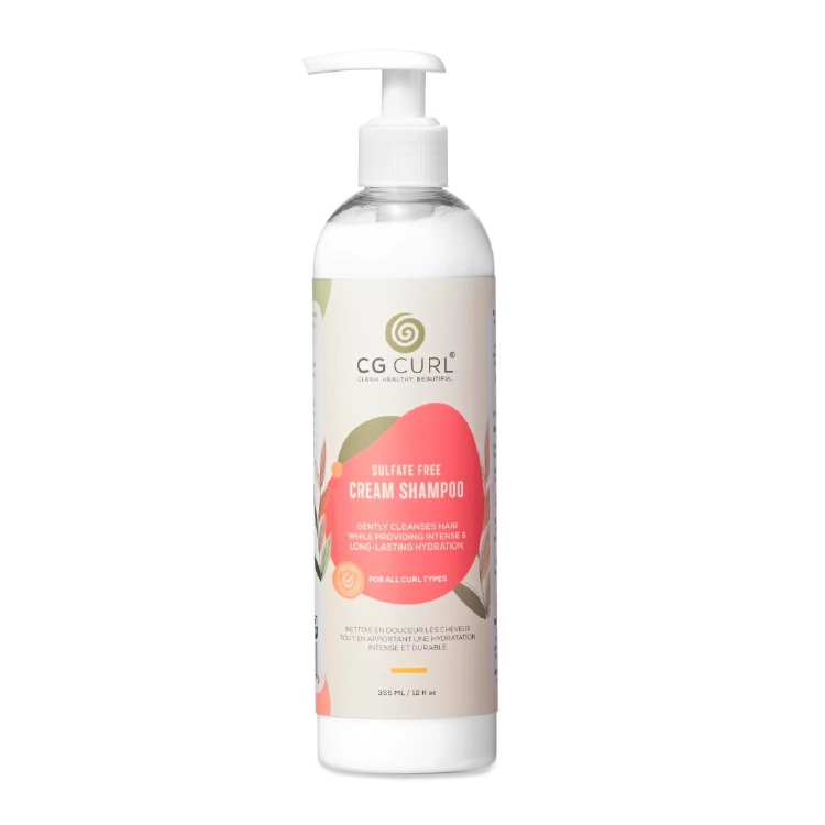 Vue du Sulfate Free Cream Shampoo pour cheveux bouclés